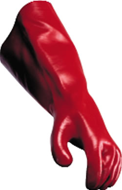 Red PVC Gauntlet